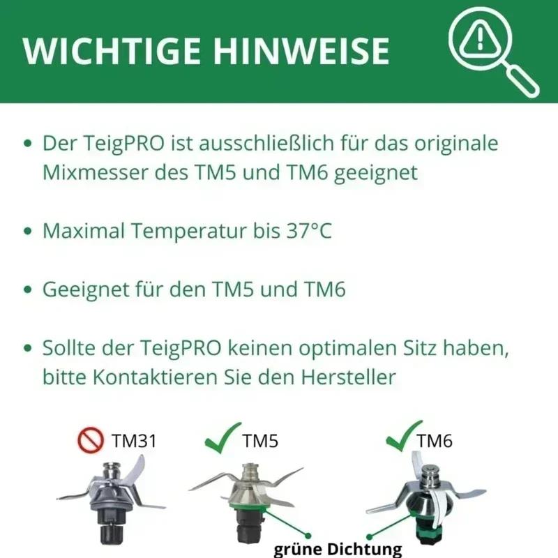 Pro Thermomix TM5 TM6 Ochranný kryt Čepel mixéru Hnětací hlava Ochrana švů před nečistotami z těsta Příslušenství Thermomix