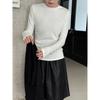 Womens Slim Fit Solid Color Round Neck Long Sleeve Base Layer Top - Soft Rayon Blend Casual Wear