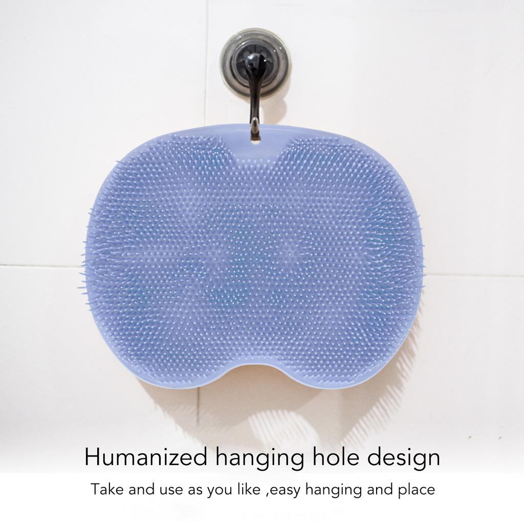 Multifunctional Shower Brush with Non Slip Suction Cup Soft Flexible Foot Body Scrubber for Bathroom