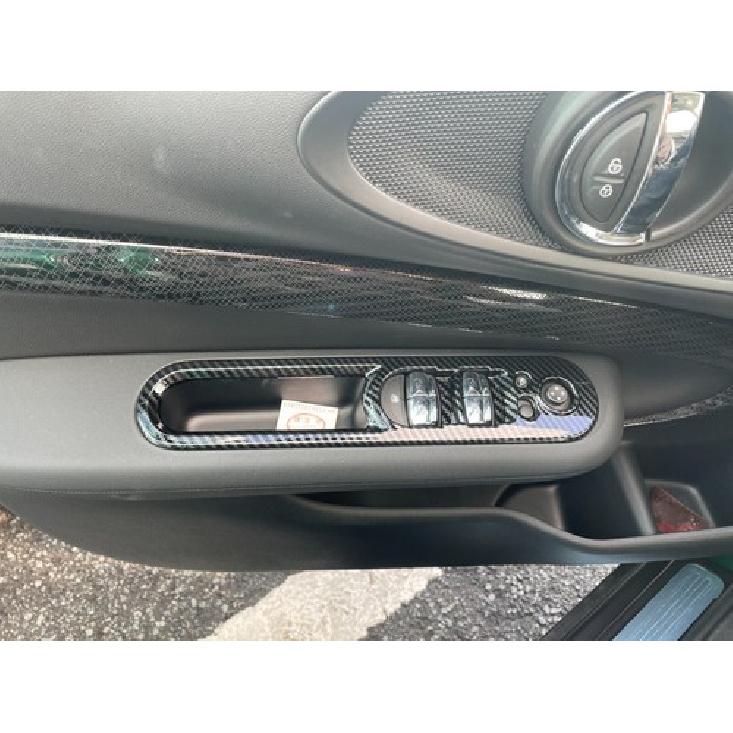 Inner Armrest Switch Cover Trim For 2016- Mini Clubman F54 Carbon Fiber 4pcs