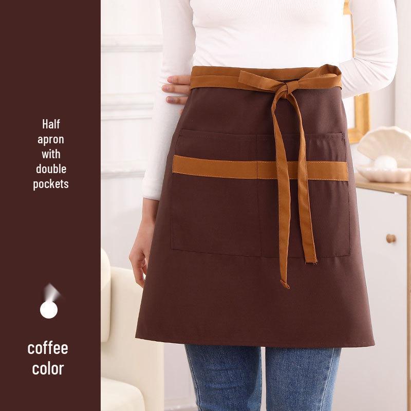 Short Waist Apron for Kitchen & Restaurant – Hand-Wipe Design