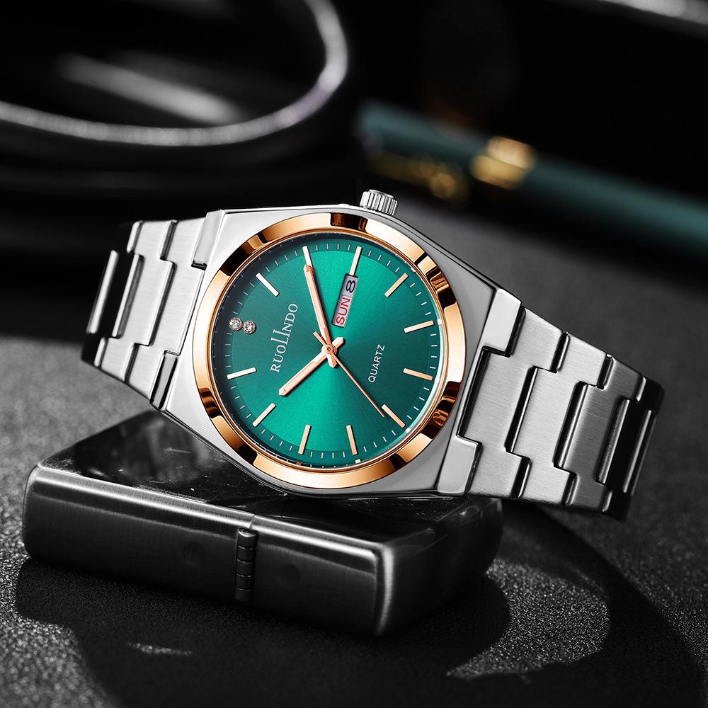 New Cross Border Men's Watch with Steel Strip Calendar Quartz Men's Watch Men's Luxury