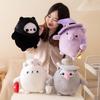 Cute Dark Cat Plush Toy For Halloween Gift 20cm Height