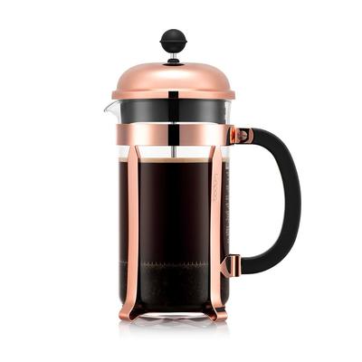 BODUM Coffee Maker Coffee Press CHAMBORD French Press Coffee Maker 1000ml Copper Stainless Steel Filter Glass Beaker Immersion Type Coffee [Genuine