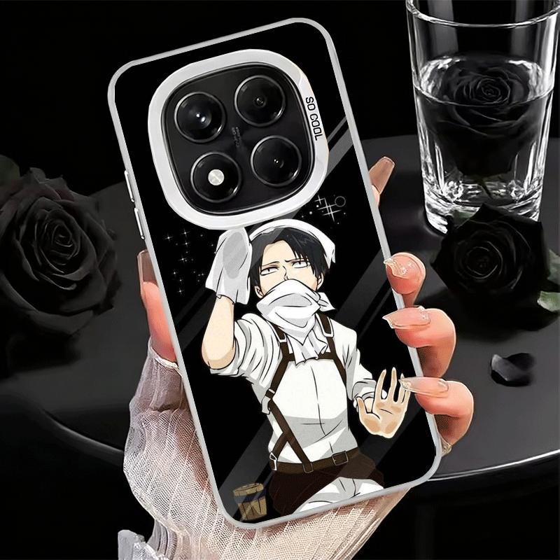 A-Attack On T-Titan Levi Mjukt Telefonfodral för Samsung Galaxy S24 S25 FE S26 Edge S23 Ultra S22 Plus S21 + Stötsäkert Fodral Baksida S
