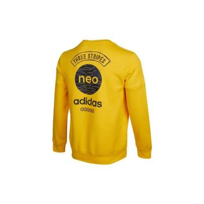 Neo Logo Crew Neck Pullover Sweatshirt Men Tops Yellow HC9691
