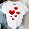 Cute women's printed top summer women's short sleeved women's T-shirt