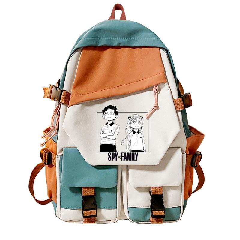 Animation zweidimensionaler Rucksack Dekompression Rückenschutz für Grund- und Sekundarschüler Campus-Trend Schultasche College-Stil