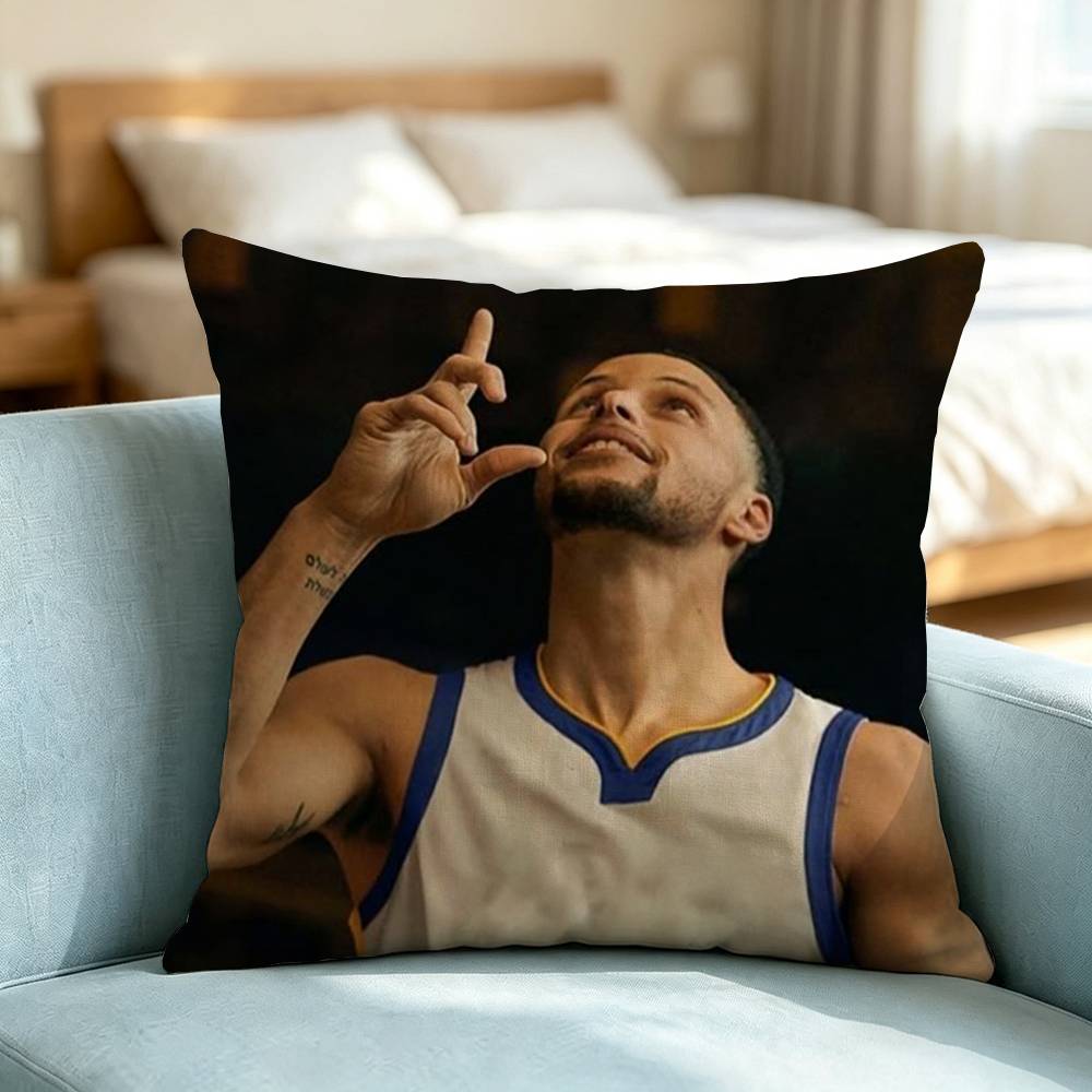 Stephen Curry-Y Basketball Sports-S Pillow Case Square Double-Sided Sofa Cushion Cover Bedroom Bedside Pillow Gift