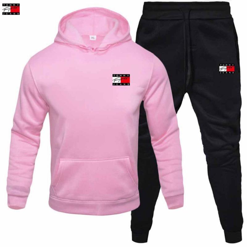 Men's Fleece Hooded Pullover & Sweatshirt Set - Autumn/Winter Casual Sportswear