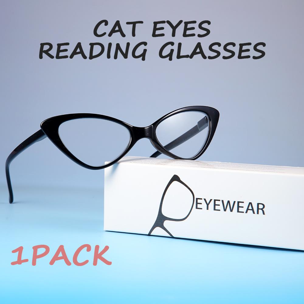 Fashion Cat Eyes Reading Glasses Ultralight Small Frame Clear Lens Presbyopic +1.0 to +3.0 for Women Men