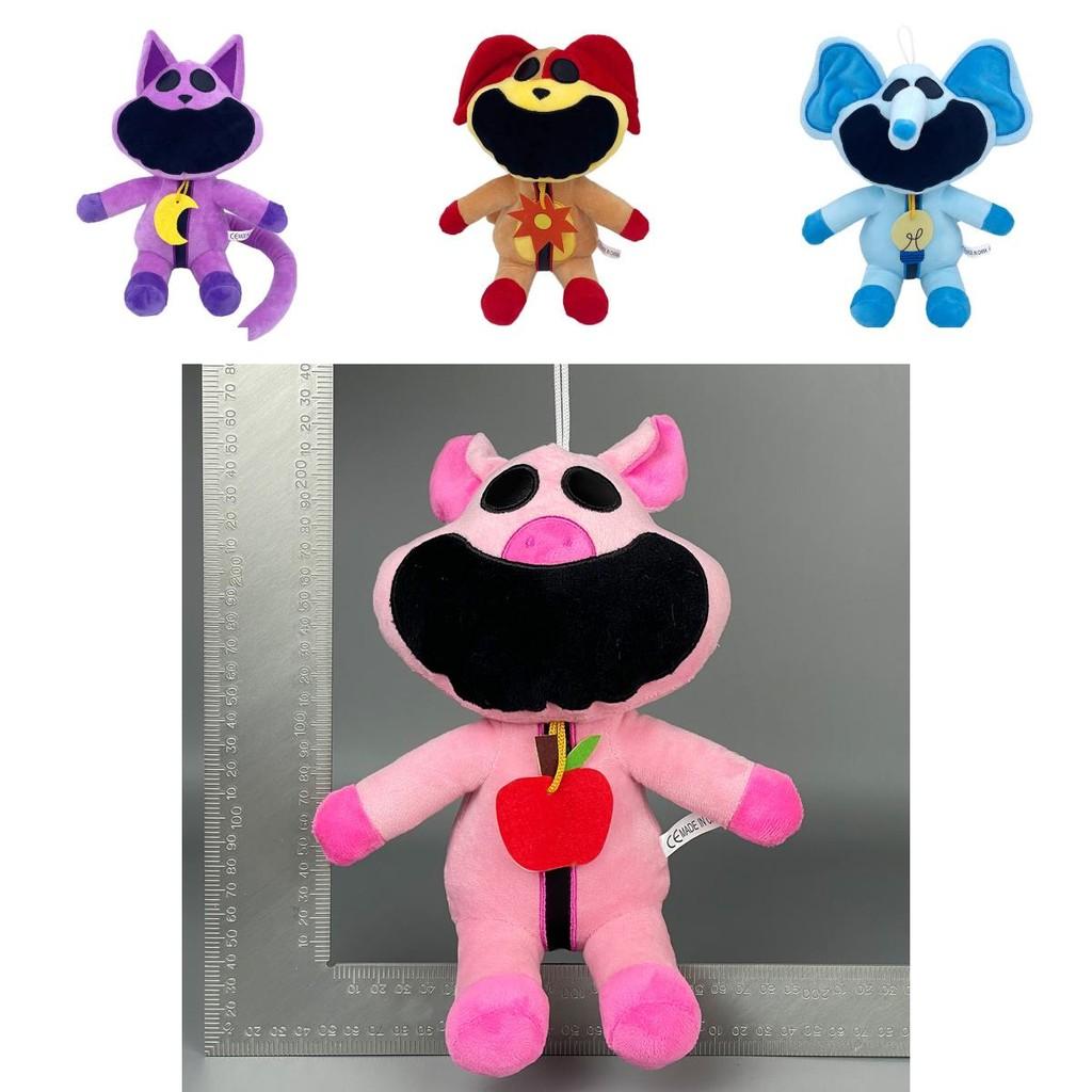 Smiling Critters Terrifying Smiling Animal Series Plush Toy Pink Pig Stuffed Animal 30cm Pp Cotton Filling