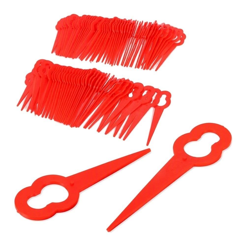 100pcs Nylon Material Plastic Trimmer Blades Replacement Trimmer Blades Garden Lawn Mowing