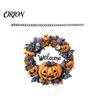 Acrylic Pumpkin Wall Hanging Halloween Pendant Decoration with Chain Waterproof Welcome Porch Sign for Front Door Window Indoor Outdoor Ornaments