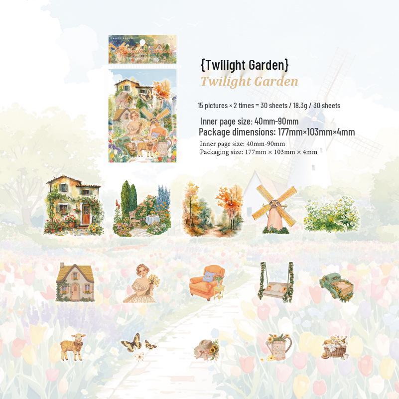 Retro Landscape Journal Sticker Pack - Field Life Series