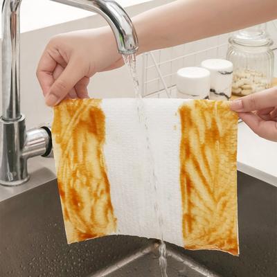 1 Rolle Lazy Rag Ultra saugfähiges Vliestuch für die Reinigung von Küche und Auto, wiederverwendbare, waschbare Handtücher, fusselfreie Reinigungstücher