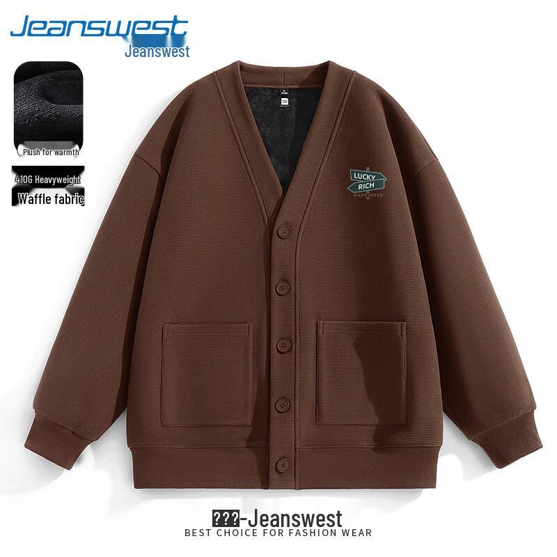 

Jeanswest Men s Heavyweight Waffle Knit Fleece-Lined Jacket 2XL (160-180 lbs)