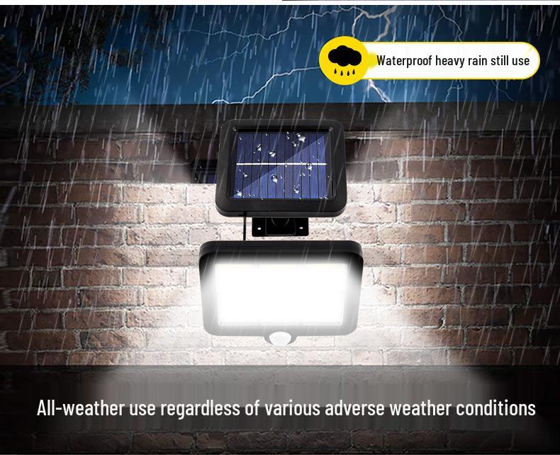 Solar-Powered Waterproof Motion Sensor Outdoor Wall & Garage Light
