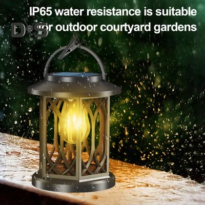Solar Light Outdoor Garden Flame Lamp Automatic Charging Energy Saving IP65 Waterproof Simple Installation Decorative Lantern