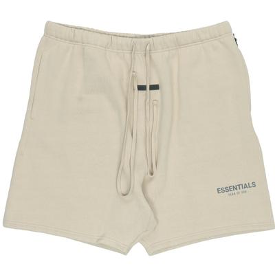 Pantalones Cortos Casuales de Forro Polar de Cintura Media para Hombre Ropa de Abajo Beige FOG-FW21-120
