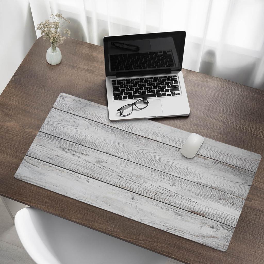 Gaming Desk Pad with Retro Wooden Boards Graphics 100X50 Cm