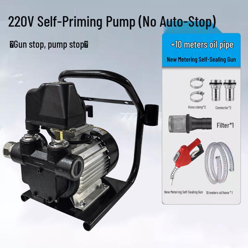 High-Power Diesel Electric Self-Priming Oil Transfer Pump, 12V/24V/220V, 550W Vehicle-Mounted Fuel Dispenser