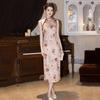 Sleeveless national style new Chinese long cheongsam improved young new women's retro slim dress summer