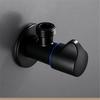 Tuqiu Brass Angle Valve Water Control Valve Black Corner Valve Bathroom Tap Water Valve 1/2*1/2 Brass Black Angle Valves