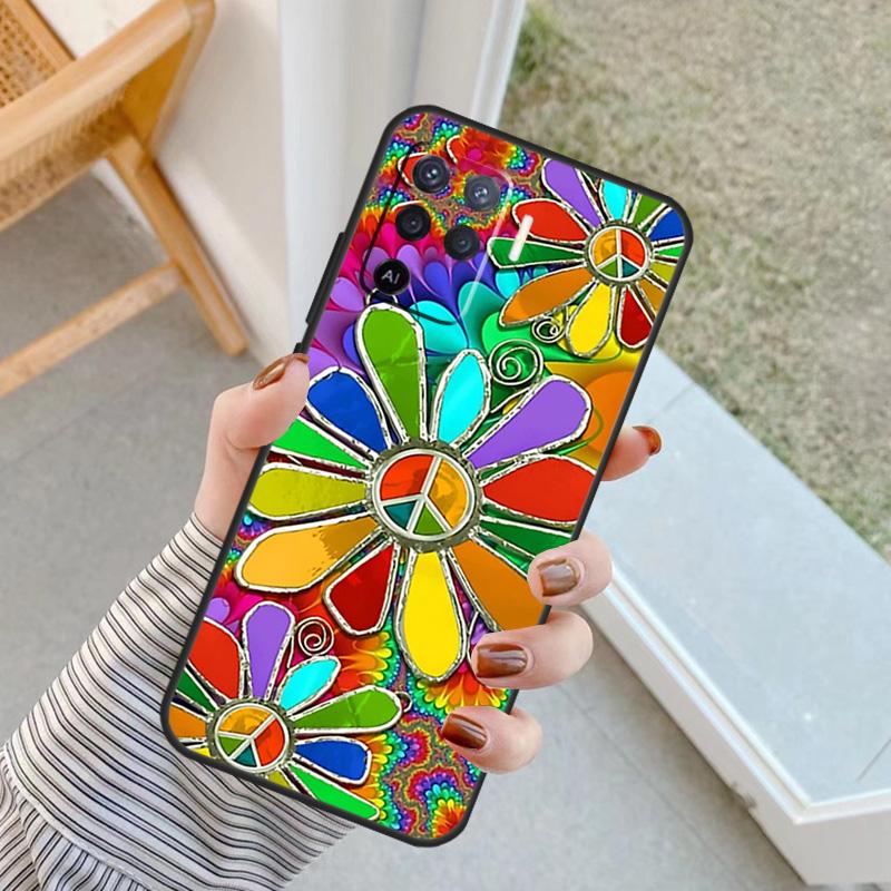 Hippie Daisy Tie-dye Flower Peace Case For Oppo A60 A80 A40 A17 A57 A77 A74 A54 A94 A78 A98 A18 A38 A58 A96 A76 A16 A15 A5 Pro