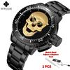 WWOOR Watch For Men Top Luxury Brand Mens Watches Stainless Steel Luminous Waterproof Male Quartz Wrist Watch Relogio Masculino
