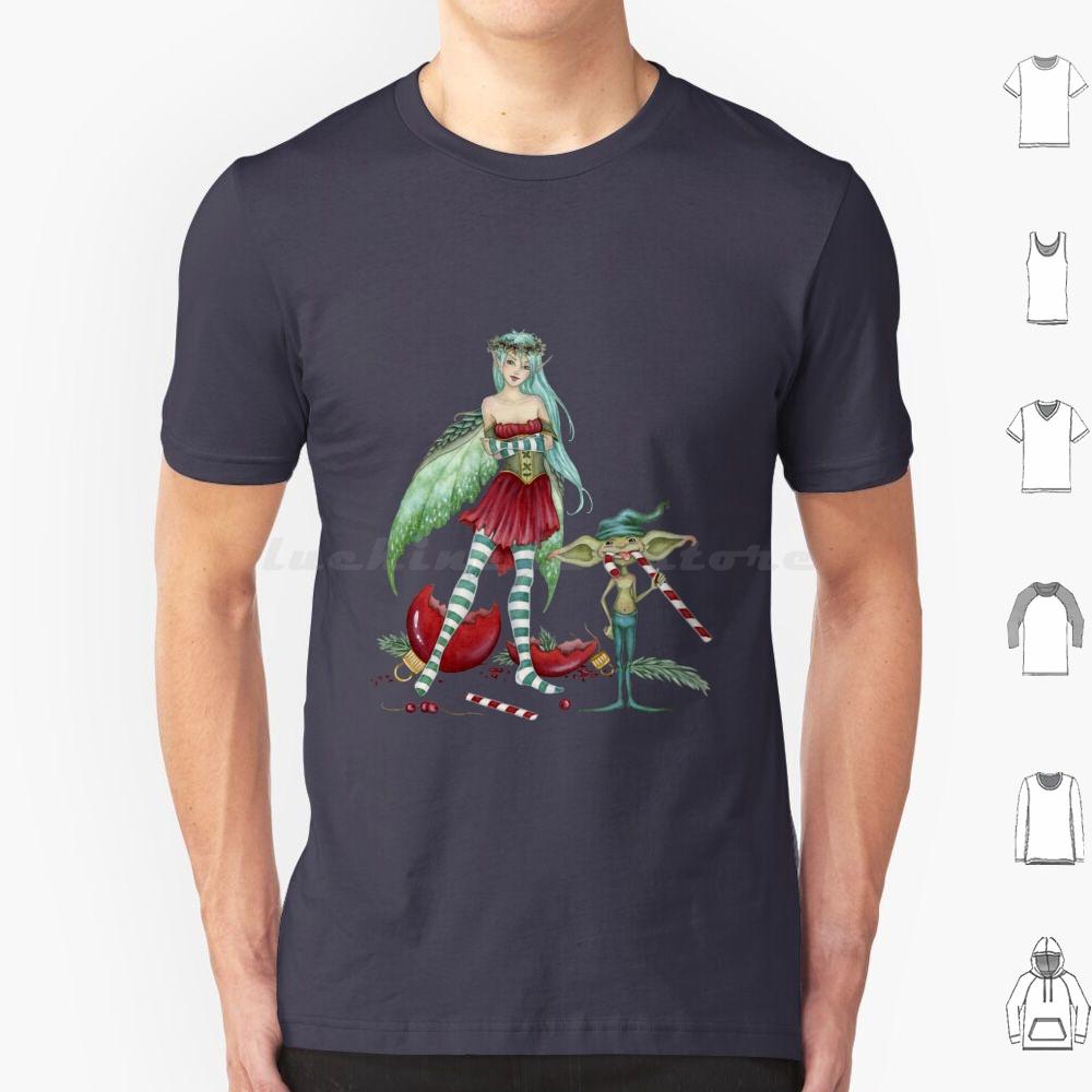 The Naughty List T Shirt 6xl Cotton Cool Tee Fairy Goblin Christmas Winter Holiday Amy Brown Fantasy Mischief Humor Cute