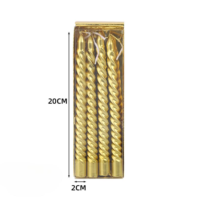 Color Thread Home Decor Dip Gold Silver White Holiday Wedding Candle