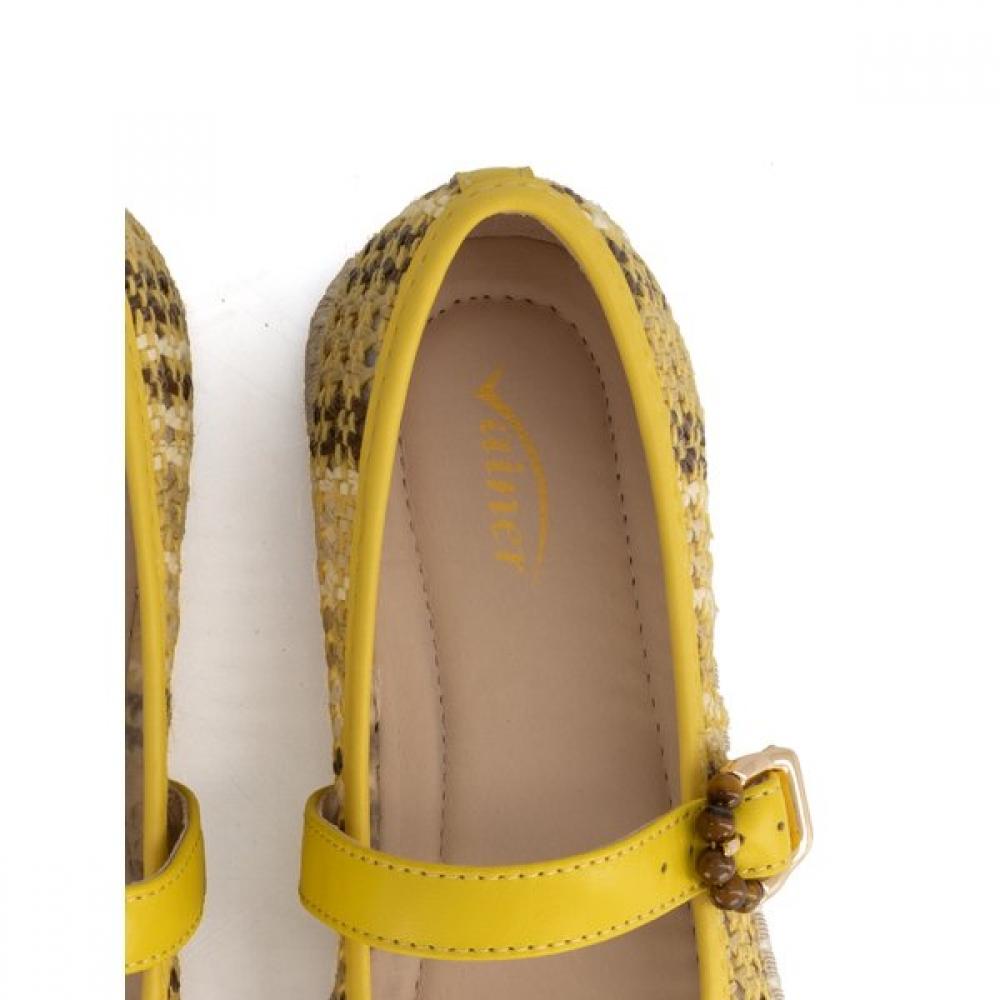 Vainer Women Mesh Mary Jane Comfort Shoes Yellow Samm035yp