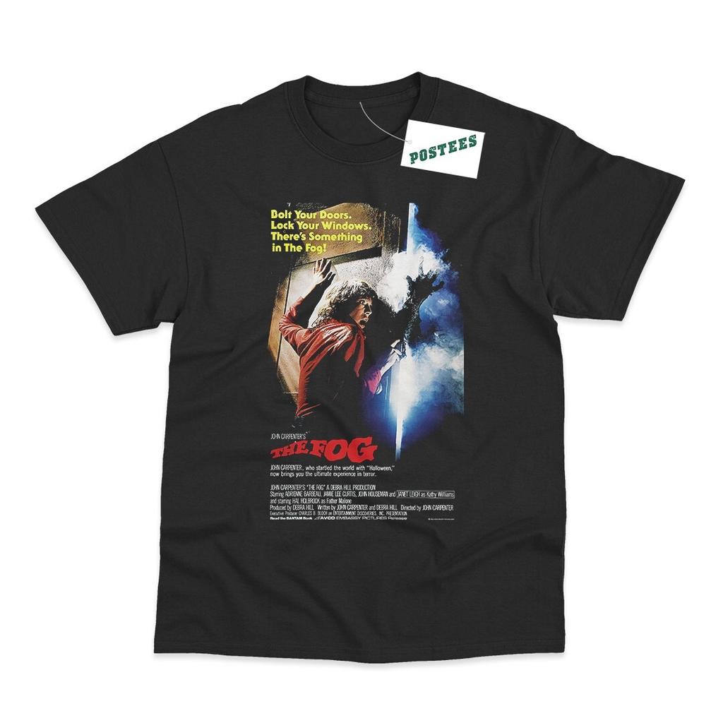 T-shirt Stampata Ispirata al Poster del Film Retrò La Nebbia di John Carpenter