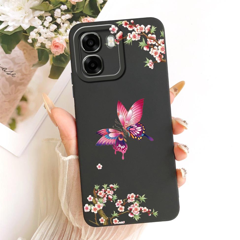 For Oppo A6x 4G CPH2819 5G CPH2783 Phone Case For Oppo A6x Cover Cute Kawaii Luxury Fashion Flowers Cool Painted Silicone Casing