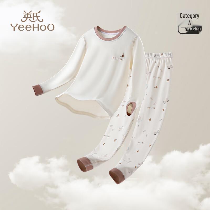 YEEHOO Kids' 100% Cotton 5A Antibacterial Thermal Pajama Set