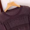 Women's Round Neck Hollow Knit Pullover Sweater
