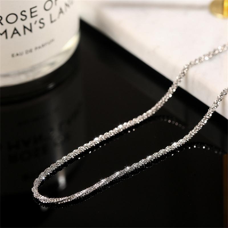 1PCS Shiny Sparkling Simple Silver Color Anklet for Women Simple Elegant Copper Jewelry Female Beach Ankle Bracelet on Foot
