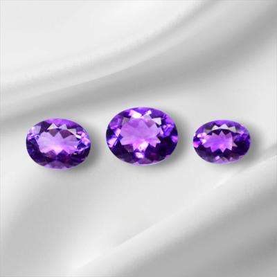 Natural African Oval Cut Amethyst Loose Gemstone Lot, Healing Gemstone, Loose Amethyst Lot, Amethyst Cut Stone Lot.