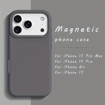 Original For Magsafe Case For iPhone 17 Air 17 16 12 13 14 15 Pro Max Plus 17Pro Liquid Silicone Magnetic Wireless Charge Cover