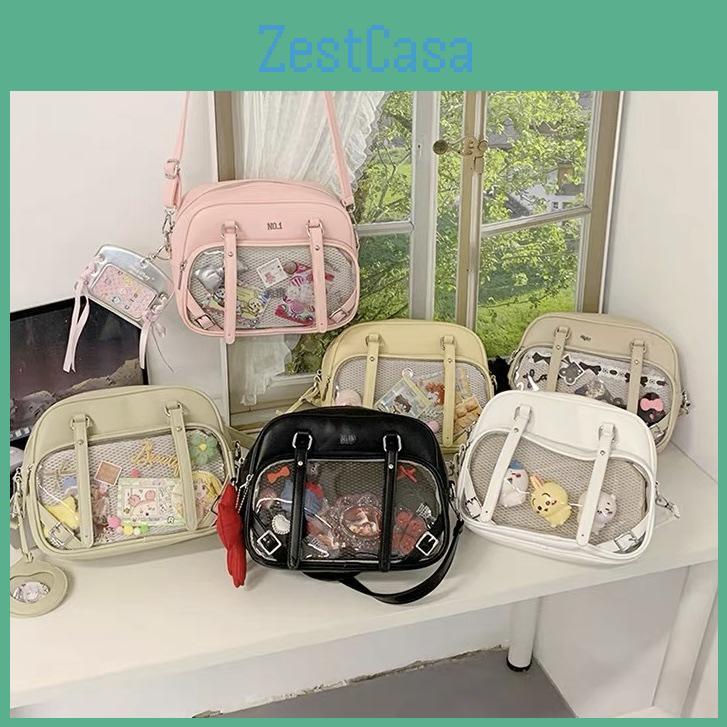 Cartoon Pu Chiikawa Doubles Shoulder Bags Girls Clear Backpack Multi Colors