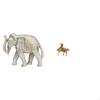Hand Carved Wooden Elephant And Horse Sculpture Figurine Souvenirs Vintage Animal Statue Ornament