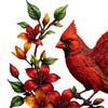 Metal Hummingbird Wall Art, Hand-painted Red Bird Wall Hanging, Rust & UV Resistant Weatherproof Decor, Indoor Outdoor Hanging Ornament for Garden