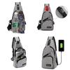Versatile New Oxford Men Women Chest Pack With Durable Oxford Cloth And Usb Charging