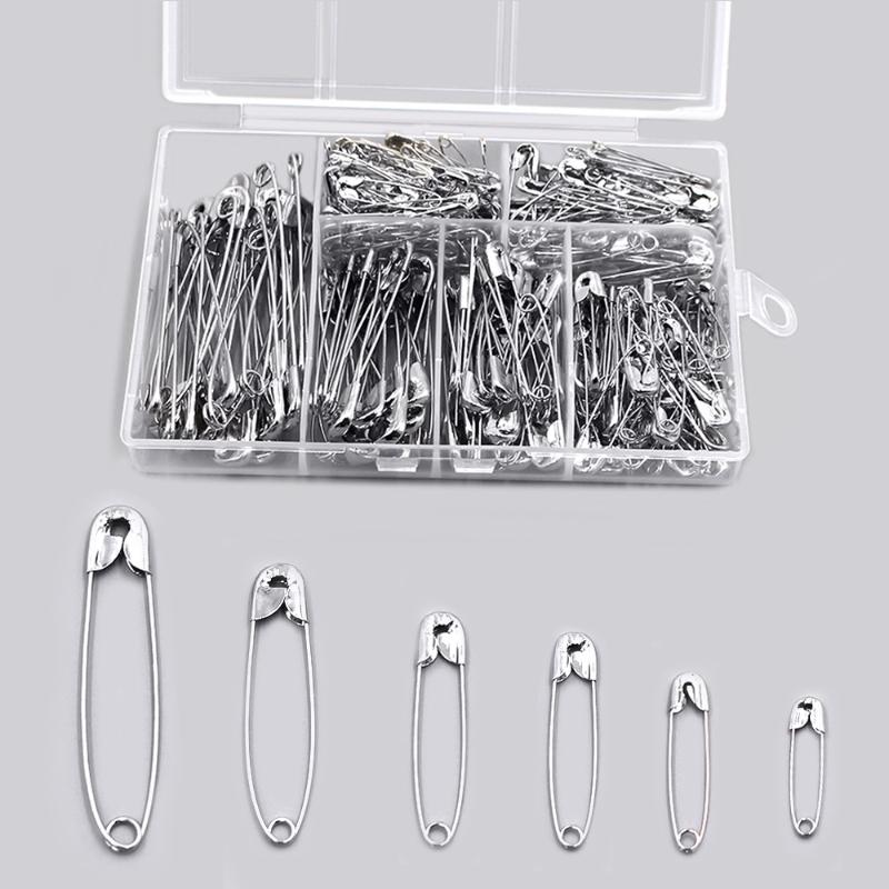 Hot Sale 250Pcs High Quality Stainless Steel Safety Pins DIY Sewing Tools Accessory Needles Large Safety Pin Small Brooch