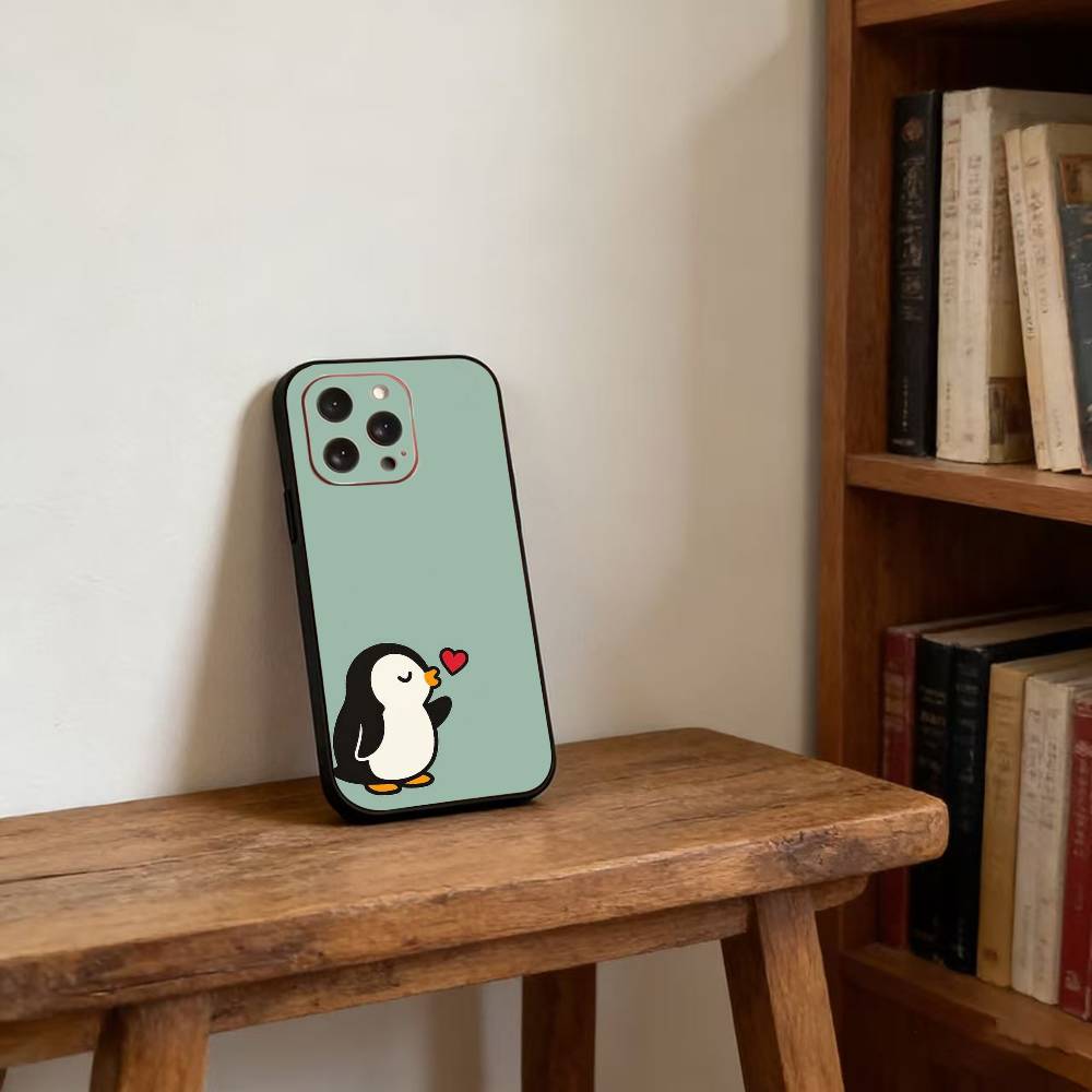 Penguin Kawaii Cute Cartoon Phone Case For iPhone17,16,15,14,13,12,11 Plus,Pro Magnetic with Magsafe Wireless Charging