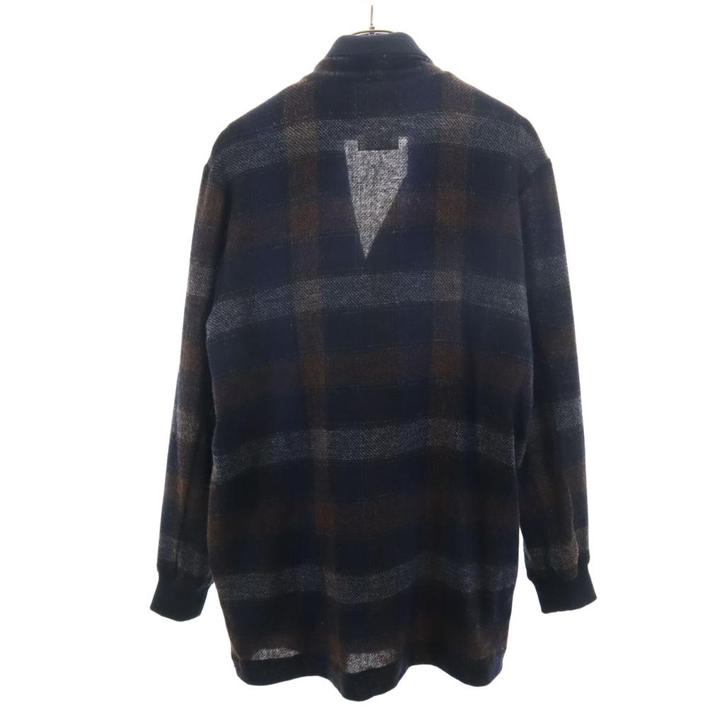 STEPHAN SCHNEIDER Made in Belgium Check Pattern Long sleeve Shawl collar knit cardigan Men's Used