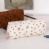 Bow & Heart Print Pencil Case Large Capacity Stationery Bag Simple Pen Bag  Students