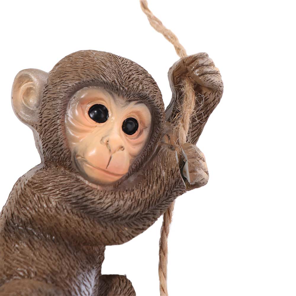 Handmade Monkey Hanging Ornament Cute Animal Statue Garden Climbing Monkey Figurine Home Decor