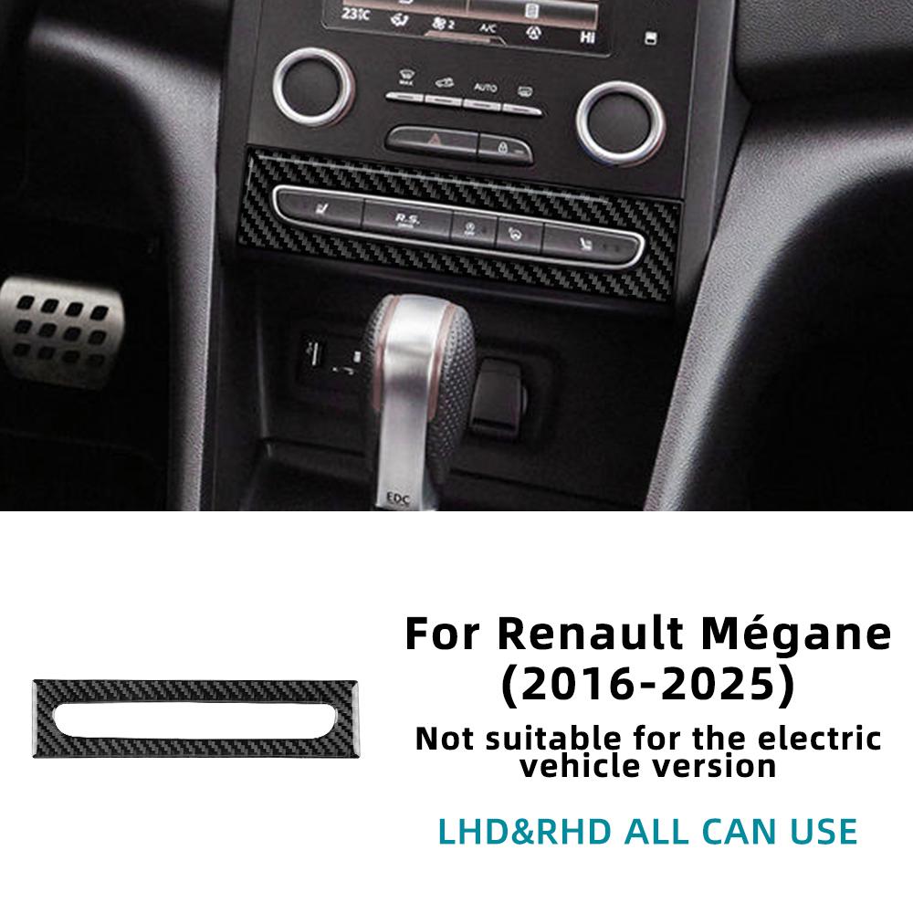Soft Carbon Fiber Sticker For Renault Megane 4 2016 2017 2018 2019 2020 2025 2025-2025 Car Center Console Multi-function Button